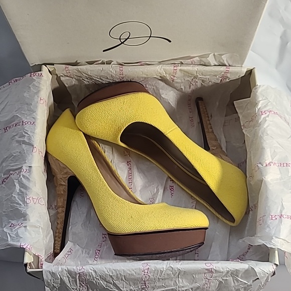 RACHEL ROY-KEEDAN yellow platform stilettos 8.5(w/original box)Perfect 4 summer! - Picture 2 of 8